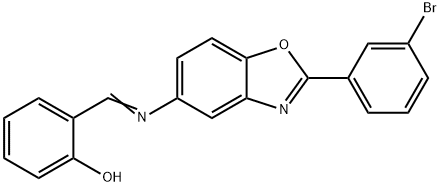 2-({[2-(3-bromophenyl)-1,3-benzoxazol-5-yl]imino}methyl)phenol Struktur