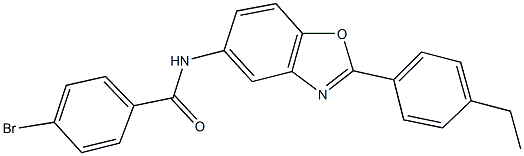 4-bromo-N-[2-(4-ethylphenyl)-1,3-benzoxazol-5-yl]benzamide Struktur