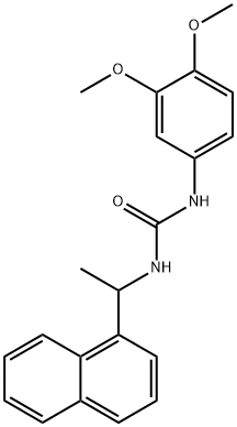 N-(3,4-dimethoxyphenyl)-N'-[1-(1-naphthyl)ethyl]urea Struktur