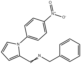 2-[(benzylimino)methyl]-1-{4-nitrophenyl}-1H-pyrrole Struktur