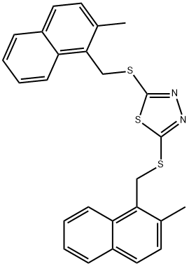 2,5-bis{[(2-methyl-1-naphthyl)methyl]sulfanyl}-1,3,4-thiadiazole Struktur