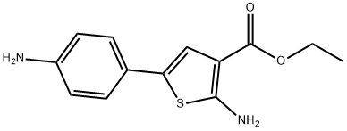 ethyl 2-amino-5-(4-aminophenyl)-3-thiophenecarboxylate Struktur