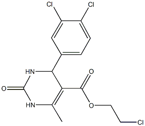 2-chloroethyl 4-(3,4-dichlorophenyl)-6-methyl-2-oxo-1,2,3,4-tetrahydro-5-pyrimidinecarboxylate Struktur