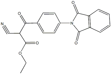 ethyl 2-cyano-3-[4-(1,3-dioxo-1,3-dihydro-2H-isoindol-2-yl)phenyl]-3-oxopropanoate Struktur