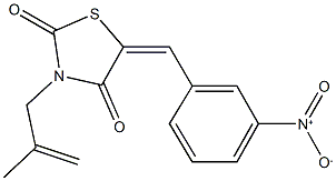 5-{3-nitrobenzylidene}-3-(2-methyl-2-propenyl)-1,3-thiazolidine-2,4-dione Struktur