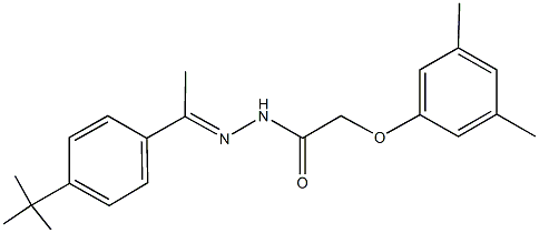 N'-[1-(4-tert-butylphenyl)ethylidene]-2-(3,5-dimethylphenoxy)acetohydrazide Struktur