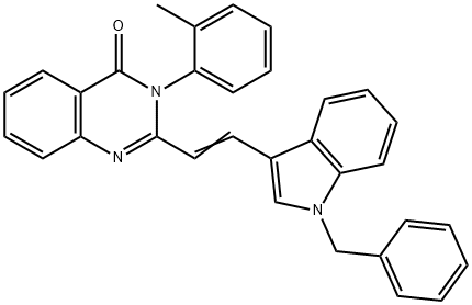 2-[2-(1-benzyl-1H-indol-3-yl)vinyl]-3-(2-methylphenyl)-4(3H)-quinazolinone Struktur