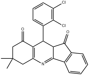 10-(2,3-dichlorophenyl)-7,7-dimethyl-7,8,10,10a-tetrahydro-6H-indeno[1,2-b]quinoline-9,11-dione Struktur