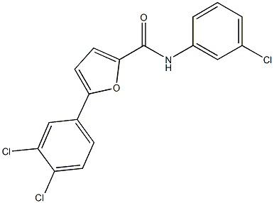 N-(3-chlorophenyl)-5-(3,4-dichlorophenyl)-2-furamide Struktur