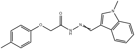 N'-[(1-methyl-1H-indol-3-yl)methylene]-2-(4-methylphenoxy)acetohydrazide Struktur