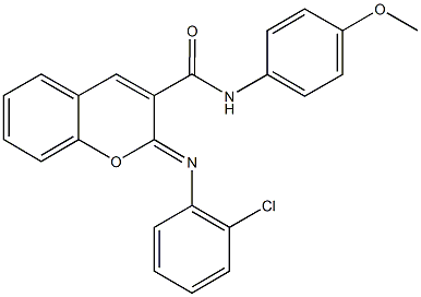 2-[(2-chlorophenyl)imino]-N-(4-methoxyphenyl)-2H-chromene-3-carboxamide Struktur