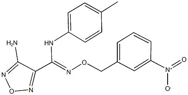 4-amino-N'-({3-nitrobenzyl}oxy)-N-(4-methylphenyl)-1,2,5-oxadiazole-3-carboximidamide Struktur