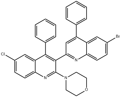 6'-bromo-6-chloro-2-morpholin-4-yl-4,4'-biphenyl-3,2'-biquinoline Struktur