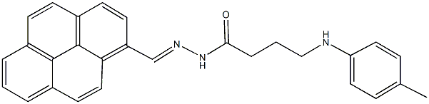 N'-(1-pyrenylmethylene)-4-(4-toluidino)butanohydrazide Struktur