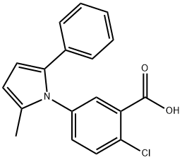 2-chloro-5-(2-methyl-5-phenyl-1H-pyrrol-1-yl)benzoic acid Struktur