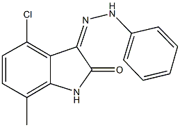 4-chloro-7-methyl-1H-indole-2,3-dione 3-(phenylhydrazone) Struktur