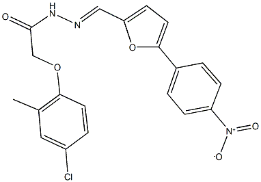 2-(4-chloro-2-methylphenoxy)-N'-[(5-{4-nitrophenyl}-2-furyl)methylene]acetohydrazide Struktur