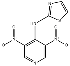 3,5-bisnitro-4-(1,3-thiazol-2-ylamino)pyridine Struktur