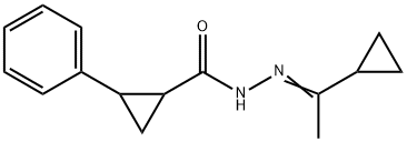 N'-(1-cyclopropylethylidene)-2-phenylcyclopropanecarbohydrazide Struktur