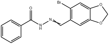 N'-[(6-bromo-1,3-benzodioxol-5-yl)methylene]benzohydrazide Struktur