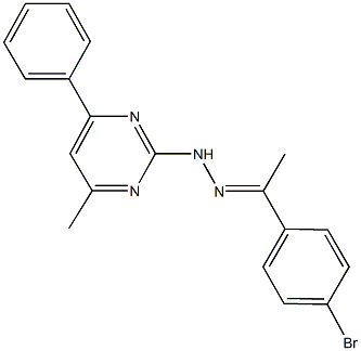 1-(4-bromophenyl)ethanone (4-methyl-6-phenyl-2-pyrimidinyl)hydrazone Struktur