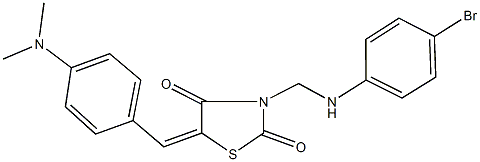 3-[(4-bromoanilino)methyl]-5-[4-(dimethylamino)benzylidene]-1,3-thiazolidine-2,4-dione Struktur