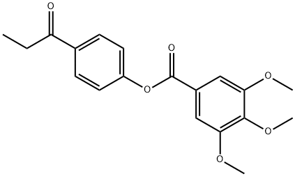 4-propanoylphenyl 3,4,5-tris(methyloxy)benzoate Struktur