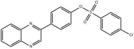 4-(2-quinoxalinyl)phenyl 4-chlorobenzenesulfonate Struktur