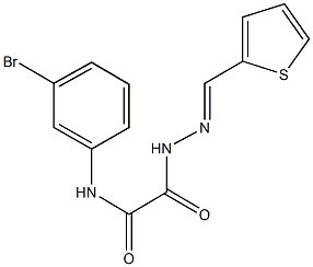 N-(3-bromophenyl)-2-oxo-2-[2-(2-thienylmethylene)hydrazino]acetamide Struktur