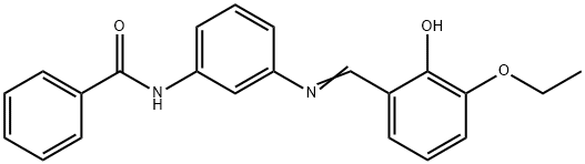 N-{3-[(3-ethoxy-2-hydroxybenzylidene)amino]phenyl}benzamide Struktur