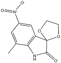 5'-nitro-7'-methyl-1',3'-dihydrospiro[1,3-dioxolane-2,3'-(2'H)-indole]-2'-one Struktur