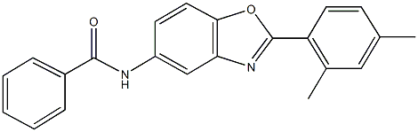 N-[2-(2,4-dimethylphenyl)-1,3-benzoxazol-5-yl]benzamide Struktur