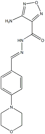 4-amino-N'-[4-(4-morpholinyl)benzylidene]-1,2,5-oxadiazole-3-carbohydrazide Struktur