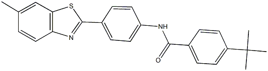 4-tert-butyl-N-[4-(6-methyl-1,3-benzothiazol-2-yl)phenyl]benzamide Struktur