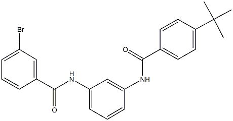 3-bromo-N-{3-[(4-tert-butylbenzoyl)amino]phenyl}benzamide Struktur