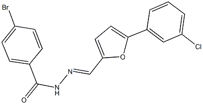 4-bromo-N'-{[5-(3-chlorophenyl)-2-furyl]methylene}benzohydrazide Struktur