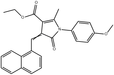 ethyl 1-(4-methoxyphenyl)-2-methyl-4-(1-naphthylmethylene)-5-oxo-4,5-dihydro-1H-pyrrole-3-carboxylate Struktur