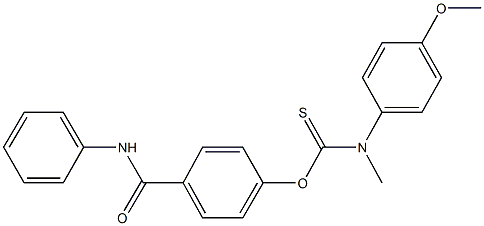 O-[4-(anilinocarbonyl)phenyl] 4-methoxyphenyl(methyl)thiocarbamate Struktur