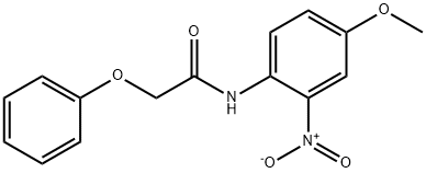 N-{2-nitro-4-methoxyphenyl}-2-phenoxyacetamide Struktur