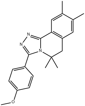 3-(4-methoxyphenyl)-5,5,8,9-tetramethyl-5,6-dihydro[1,2,4]triazolo[3,4-a]isoquinoline Struktur