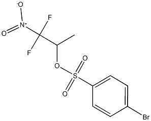 2,2-difluoro-2-nitro-1-methylethyl 4-bromobenzenesulfonate Struktur