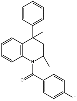 1-[(4-fluorophenyl)carbonyl]-2,2,4-trimethyl-4-phenyl-1,2,3,4-tetrahydroquinoline Struktur