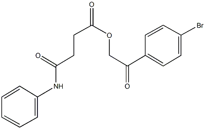 2-(4-bromophenyl)-2-oxoethyl 4-anilino-4-oxobutanoate Struktur