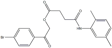 2-(4-bromophenyl)-2-oxoethyl 4-(2,5-dimethylanilino)-4-oxobutanoate Struktur