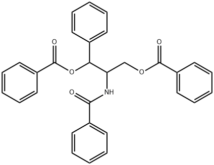 2-(benzoylamino)-3-(benzoyloxy)-1-phenylpropyl benzoate Struktur