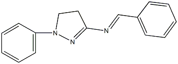 N-benzylidene-N-(1-phenyl-4,5-dihydro-1H-pyrazol-3-yl)amine Struktur