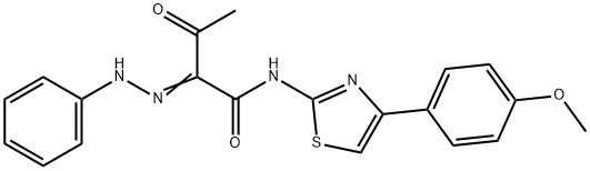 N-[4-(4-methoxyphenyl)-1,3-thiazol-2-yl]-3-oxo-2-(phenylhydrazono)butanamide Struktur