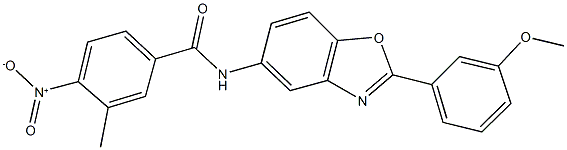 4-nitro-N-[2-(3-methoxyphenyl)-1,3-benzoxazol-5-yl]-3-methylbenzamide Struktur