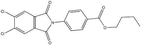 butyl 4-(5,6-dichloro-1,3-dioxo-1,3-dihydro-2H-isoindol-2-yl)benzoate Struktur