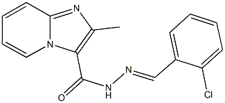 N'-(2-chlorobenzylidene)-2-methylimidazo[1,2-a]pyridine-3-carbohydrazide Struktur